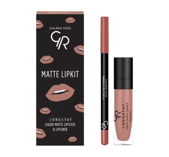 Golden Rose Matte Lipkit Lippen Make Up Set Warm Nude Warm Nude