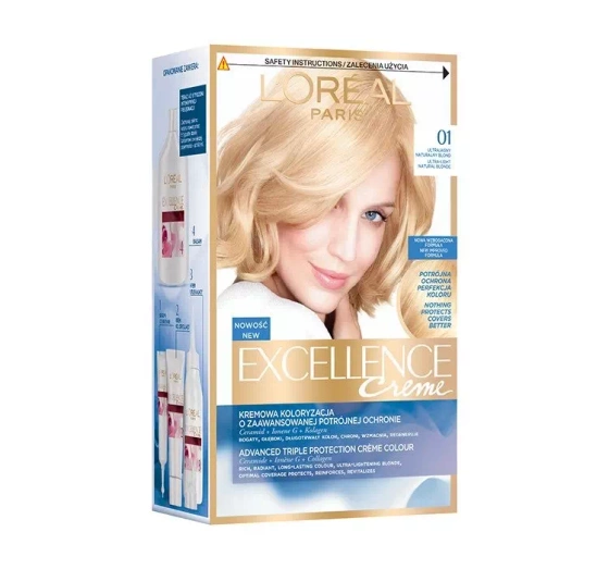 Loreal Excellence Pure Blonde Haarfarbe 01 Ultra Light Natural Blonde