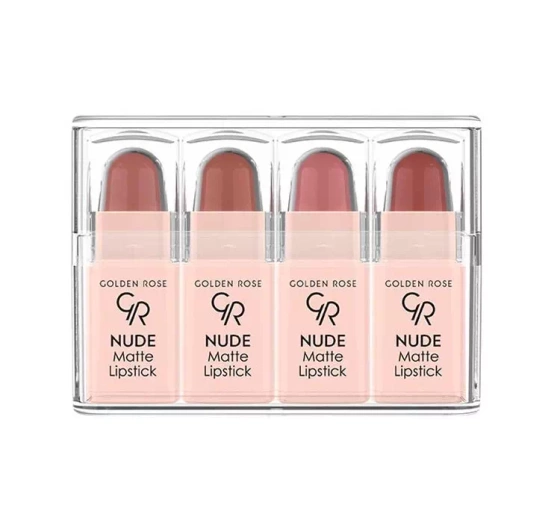 GOLDEN ROSE SET 4 MATTE MINI LIPPENSTIFTE NUDE LOOK MIX 4G NUDE LOOK