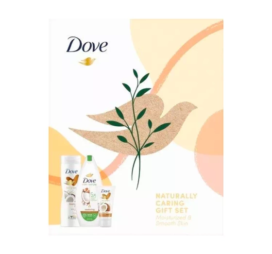 DOVE NATURALLY CARING GIFT SET DUSCHGEL + KÖRPERLOTION + HANDCREME SET