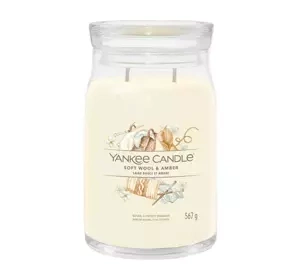 YANKEE CANDLE SIGNATURE DUFTKERZE SOFT WOOL & AMBER 567G