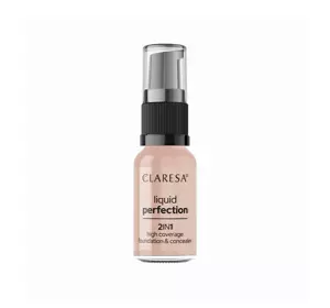 CLARESA LIQUID PERFECTION FOUNDATION 2IN1 104 NUDE 18G