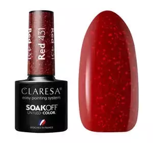 CLARESA SOAK OFF HYBRIDLACK RED 431 5G