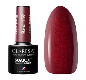 CLARESA SOAK OFF HYBRIDLACK RED 439 5G