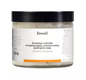 IOSSI KÖRPERZUCKERPEELING ROSMARIN & LIMETTE 250ML