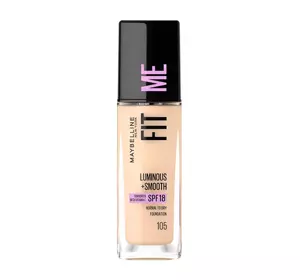 MAYBELLINE FIT ME LUMINOUS + SMOOTH FOUNDATION 105 NATURAL IVORY 30 ML