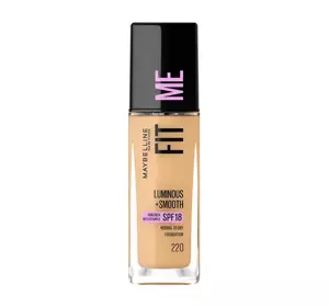 MAYBELLINE FIT ME LUMINOUS + SMOOTH FOUNDATION 220 NATURAL BEIGE 30ML