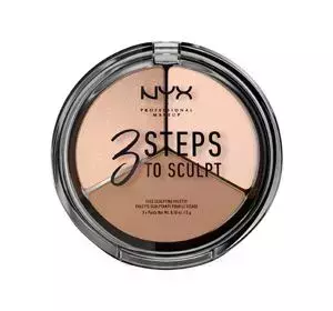 NYX PROFESSIONAL MAKEUP 3 STEPS TO SCULPT PALETTE FÜR GESICHTSKONTURIEREN FAIR