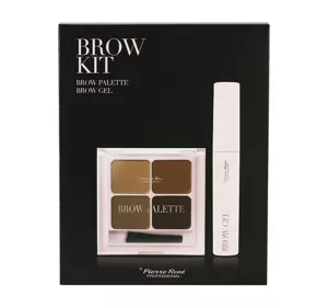 PIERRE RENE BROW KIT AUGENBRAUEN MAKE UP SET GEL + PALETTE