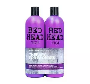 TIGI BED HEAD DUMB BLONDE SHAMPOO 750 ML + SPÜLUNG 750 ML SET