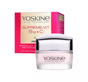 YOSKINE SUPREME-VIT B12 + C REGENERIERENDE ANTI FALTEN CREME FÜR NACHT 50+ 50ML