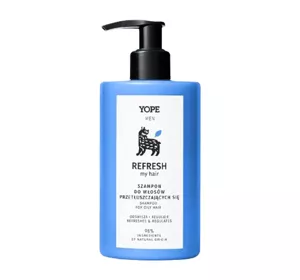 Yope Men Refresh My Hair Regulierendes Shampoo für fettiges Haar 300ml