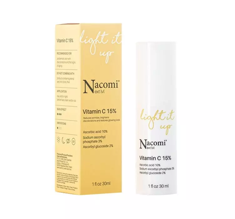 Nacomi Next Level Light It Up Vitamin C 15 Gesichtsserum 30ml Serum Mit Vitamin C 15 Ezebra De Internetdrogerie Onlinedrogerie Shop Billige Kosmetika