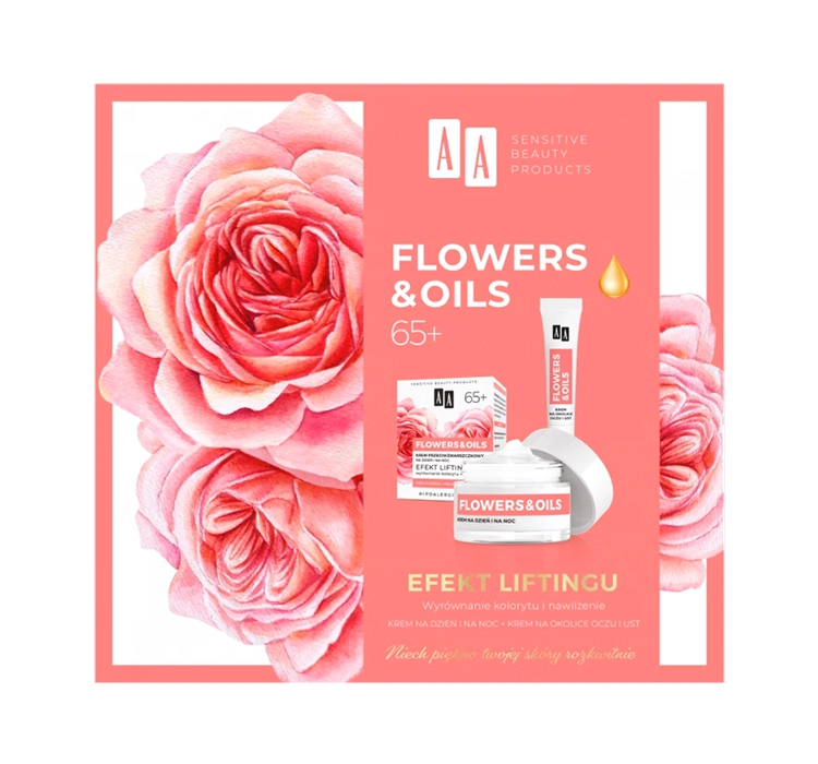 AA FLOWERS & OIL LIFTING EFFEKT 65+ GESCHENKSET