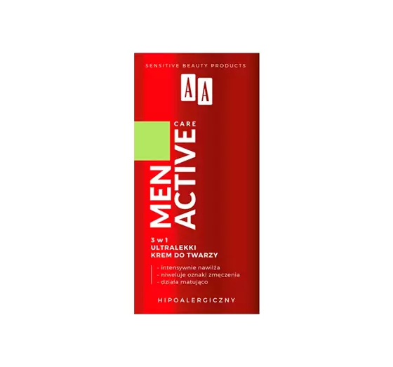 AA MEN ACTIVE CARE ULTRALEICHTE GESICHTSCREME 3IN1 50ML