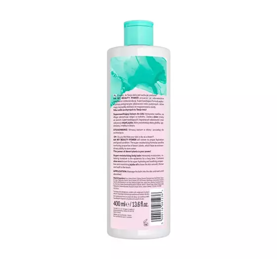 AA MY BEAUTY POWER FEUCHTIGKEITSSPENDENDE KÖRPERLOTION ALOE UND JOJOBAÖL 400ML