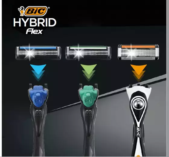 BIC HYBRID FLEX5 ERSATZKLINGEN FÜR MÄNNER 4 STÜCK