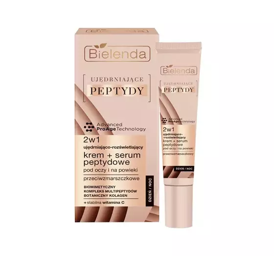 BIELENDA STRAFFENDE PEPTIDE CREME + SERUM 2IN1 UNTER AUGEN UND AUF LIDER 15ML