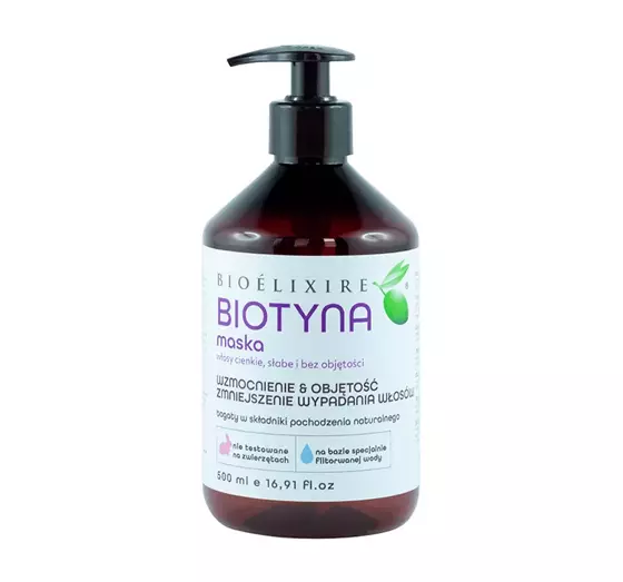 BIOELIXIRE BIOTIN KRÄFTIGENDE MASKE FÜR DÜNNES, SCHWACHES HAAR 500ML