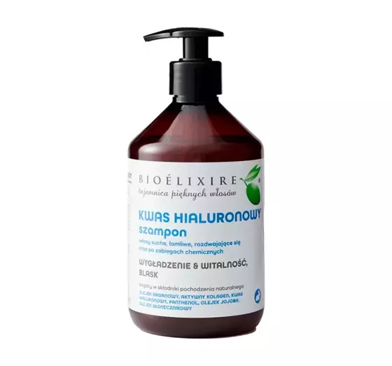 BIOELIXIRE HYALURONSÄURE FEUCHTIGKEITSSHAMPOO FÜR TROCKENES, BRÜCHIGES UND SPLISSIGES HAAR 500ML