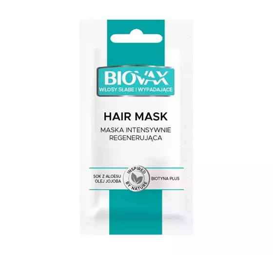 BIOVAX INTENSIV REGENERIERENDE MASKE FÜR SCHWACHES UND AUSFALLENDES HAAR 20ML