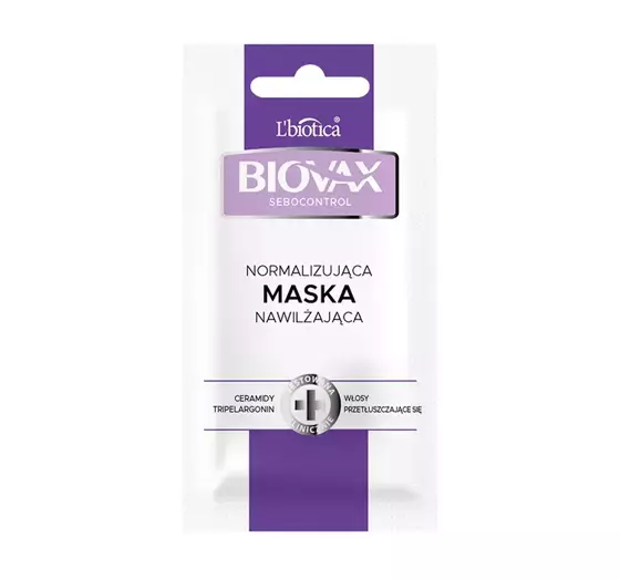 BIOVAX SEBOCONTROL NORMALISIERENDE FEUCHTIGKEITSMASKE FÜR HAARE 20ML