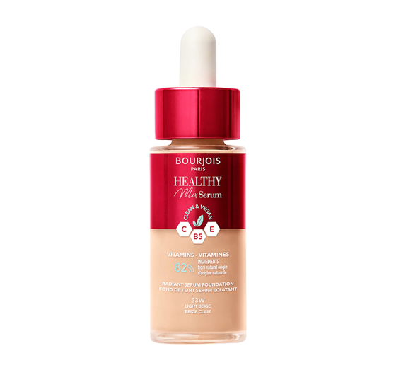 BOURJOIS HEALTHY MIX CLEAN FOUNDATION-SERUM FÜR GESICHT 53W LIGHT BEIGE 30ML