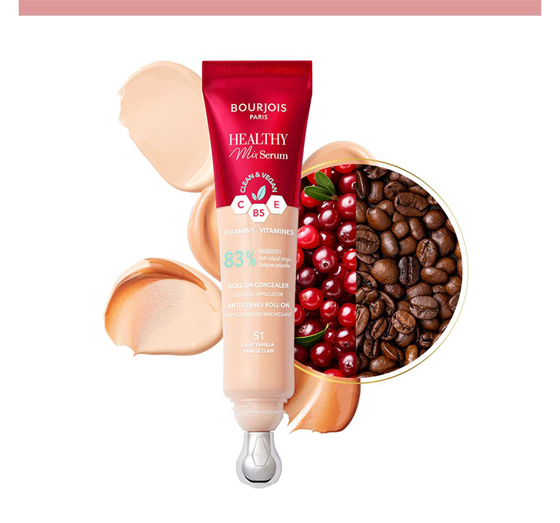 BOURJOIS HEALTHY MIX CLEAN SERUM CONCEALER UNTER AUGEN ROLL-ON 49 IVORY 13ML