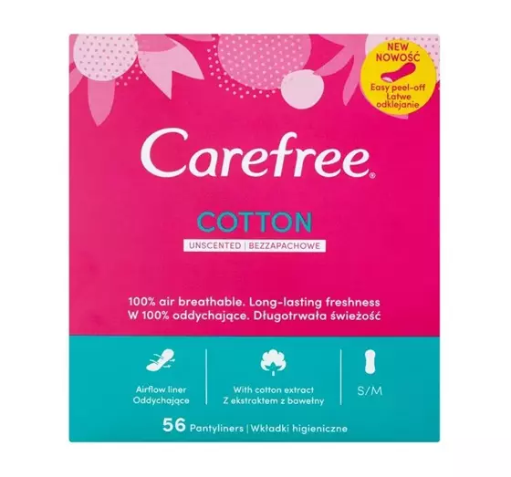 CAREFREE COTTON DUFTFREIE SLIPEINLAGEN 56 STÜCK