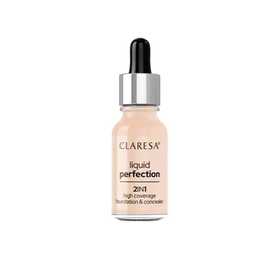 CLARESA LIQUID PERFECTION FOUNDATION 2IN1 102 WARM MEDIUM 18G