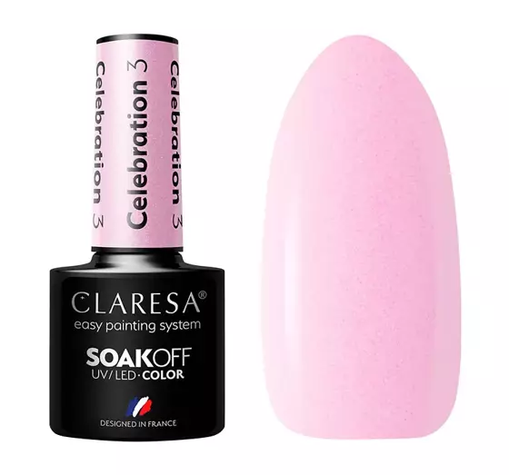 CLARESA SOAK OFF HYBRIDLACK CELEBRATION 3 5ML