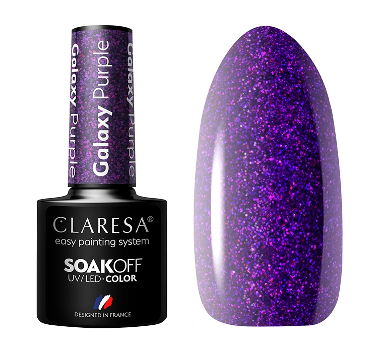 CLARESA SOAK OFF HYBRIDLACK GALAXY PURPLE 5ML