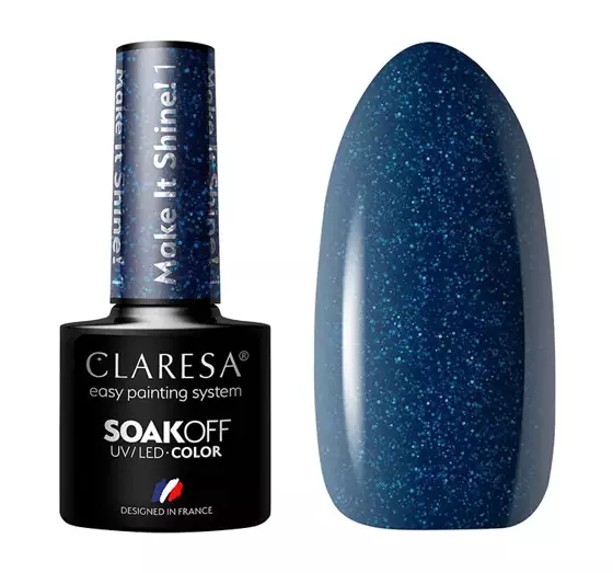 CLARESA SOAK OFF HYBRIDLACK MAKE IT SHINE 1 5G