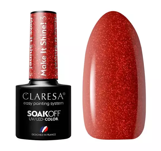 CLARESA SOAK OFF HYBRIDLACK MAKE IT SHINE 3 5G