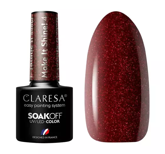 CLARESA SOAK OFF HYBRIDLACK MAKE IT SHINE 4 5G