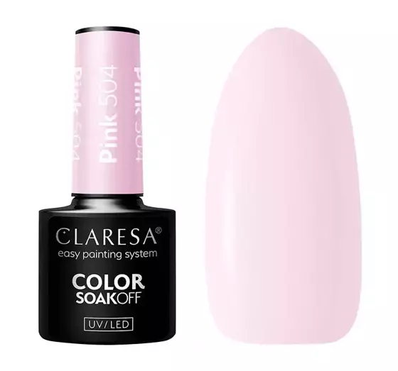 CLARESA SOAK OFF HYBRIDLACK PINK 504 5G