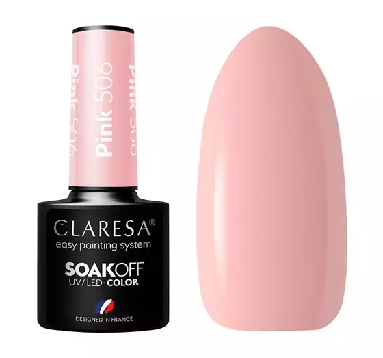 CLARESA SOAK OFF HYBRIDLACK PINK 506 5ML