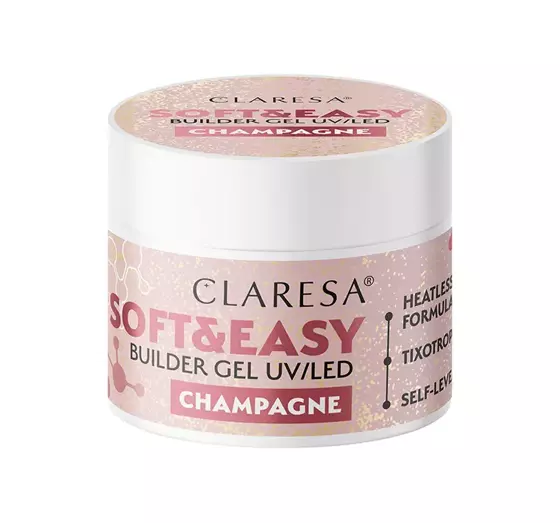 CLARESA SOFT & EASY AUFBAUGEL UV/LED CHAMPAGNE 45G