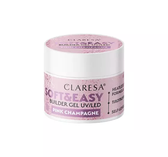 CLARESA SOFT & EASY AUFBAUGEL UV/LED PINK CHAMPAGNE 12G