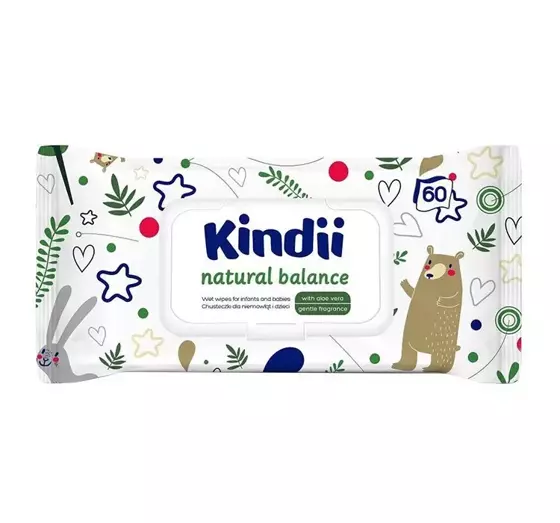 CLEANIC KINDII NATURAL BALANCE FEUCHTTÜCHER FÜR KINDER UND BABYS 60 STÜCK