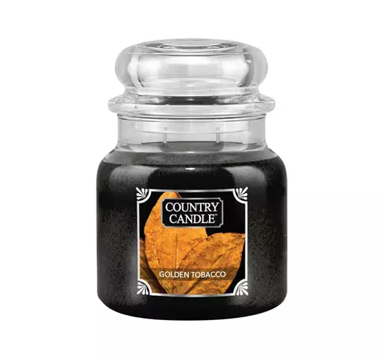 COUNTRY CANDLE DUFTKERZE MITTLERES GLASS GOLDEN TOBACCO 453G