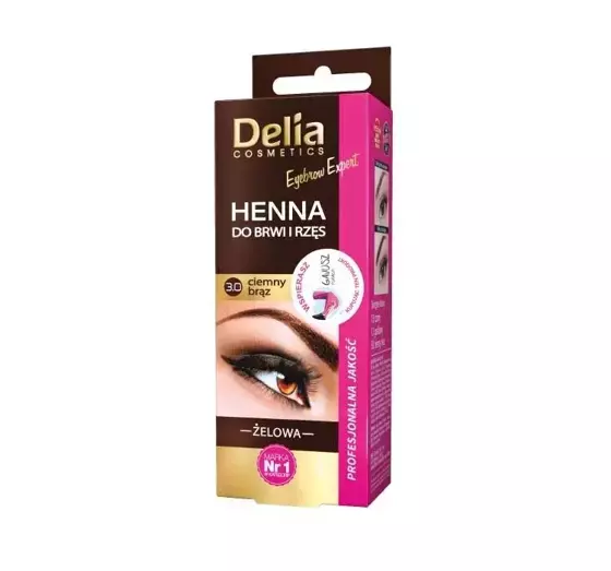 DELIA WIMPERN- UND AUGENBRAUENHENNA IM GEL DUNKELBRAUN 3.0