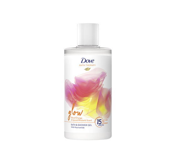 DOVE BATH THERAPY GLOW DUSCHGEL BLOOD ORANGE & SPICED RHUBARB 400ML