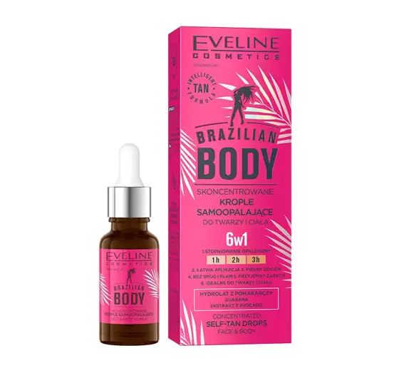 EVELINE BRAZILIAN BODY SELBSTBRÄUNUNGSTROPFEN FÜR GESICHT UND KÖRPER 18ML