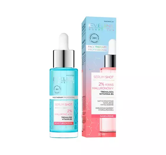 EVELINE SERUM SHOT 2% HYALURONSÄURE FÜR GESICHT HALS UND DEKOLETTE 30ML