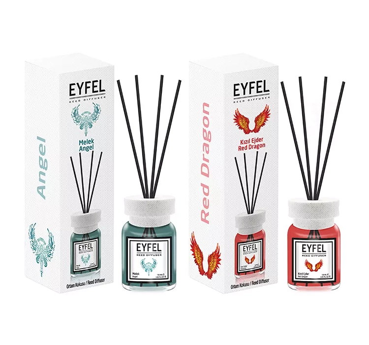 EYFEL LUFTERFRISCHER DUFTSTICKS ANGEL 120ML + RED DRAGON 120ML SET