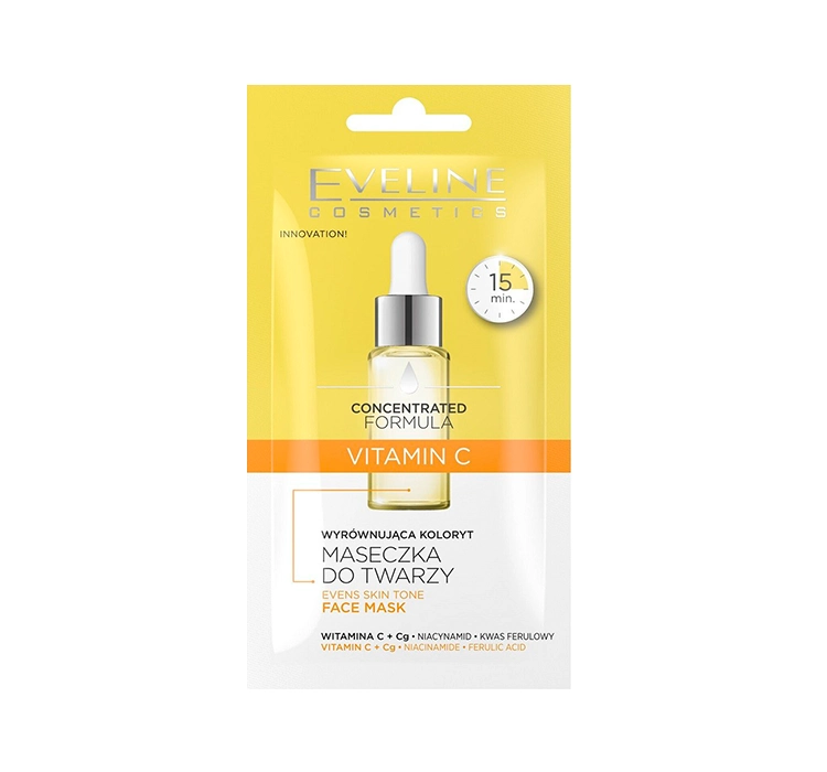 Eveline Concentrated Formula Vitamin C Hautton-ausgleichende Gesichtsmaske 8ml