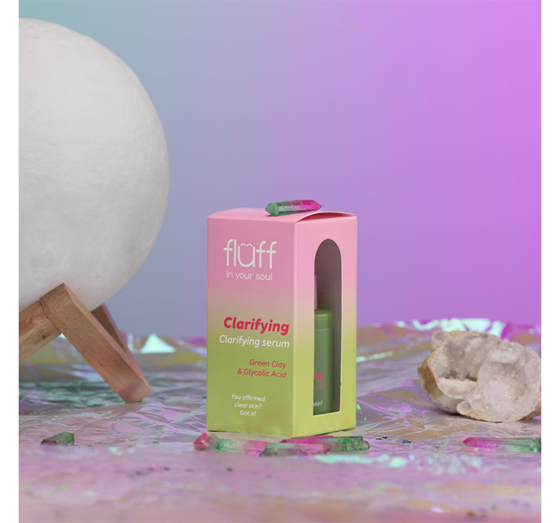 FLUFF IN YOUR SOUL REINIGUNGSSERUM MIT GRÜNER TONERDE UND GLYKOLSÄURE 30ML