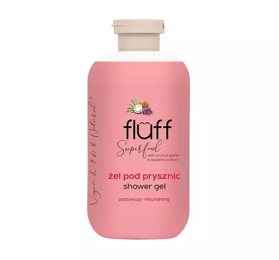 FLUFF SUPERFOOD NÄHRENDES DUSCHGEL KOKOSNUSS HIMBEERE 500ML