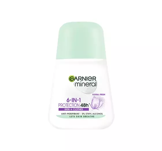 GARNIER MINERAL 6 IN 1 PROTECTION 48H FLORAL FRESH ANTITRANSPIRANT ROLL-ON 50ML